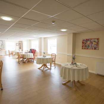dining area at Owlett Hall Care Home in Bradford