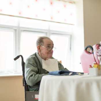 resident at Owlett Hall Care Home in Bradford