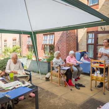 Derwent Lodge in Hounslow care staff and residents