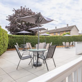 The Fountains Care Home Garden Seating Area
