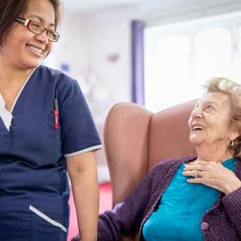 Carer & Resident at a care home