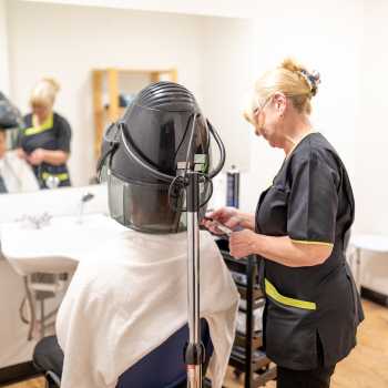 hairdresser at Green Acres care home in Leeds