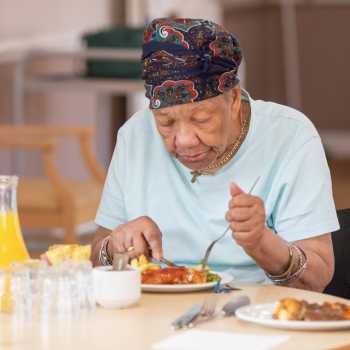 resident at Green Acres care home in Leeds