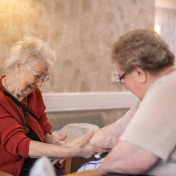 residents at Sycamore Park care home in Huddersfield, Kirklees