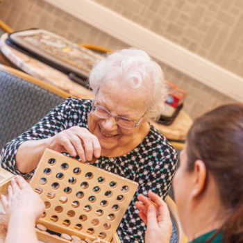 Birch Park care home carer & resident in Kirklees, West Yorkshire