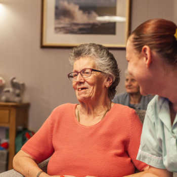 Birch Park care home carer & resident in Kirklees, West Yorkshire