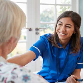coronavirus nurse at the care home